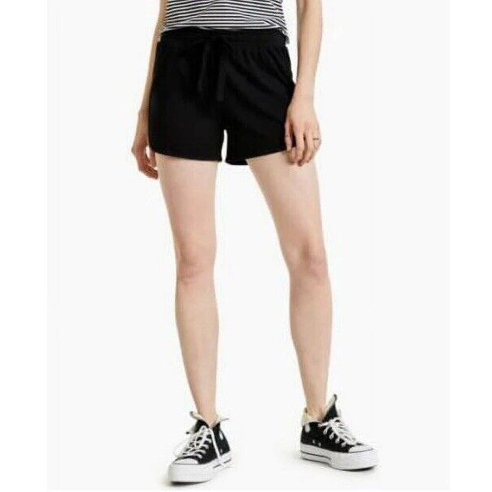 Style & Co Women Tie-Front Shorts Cotton Blend Black Plus Size M